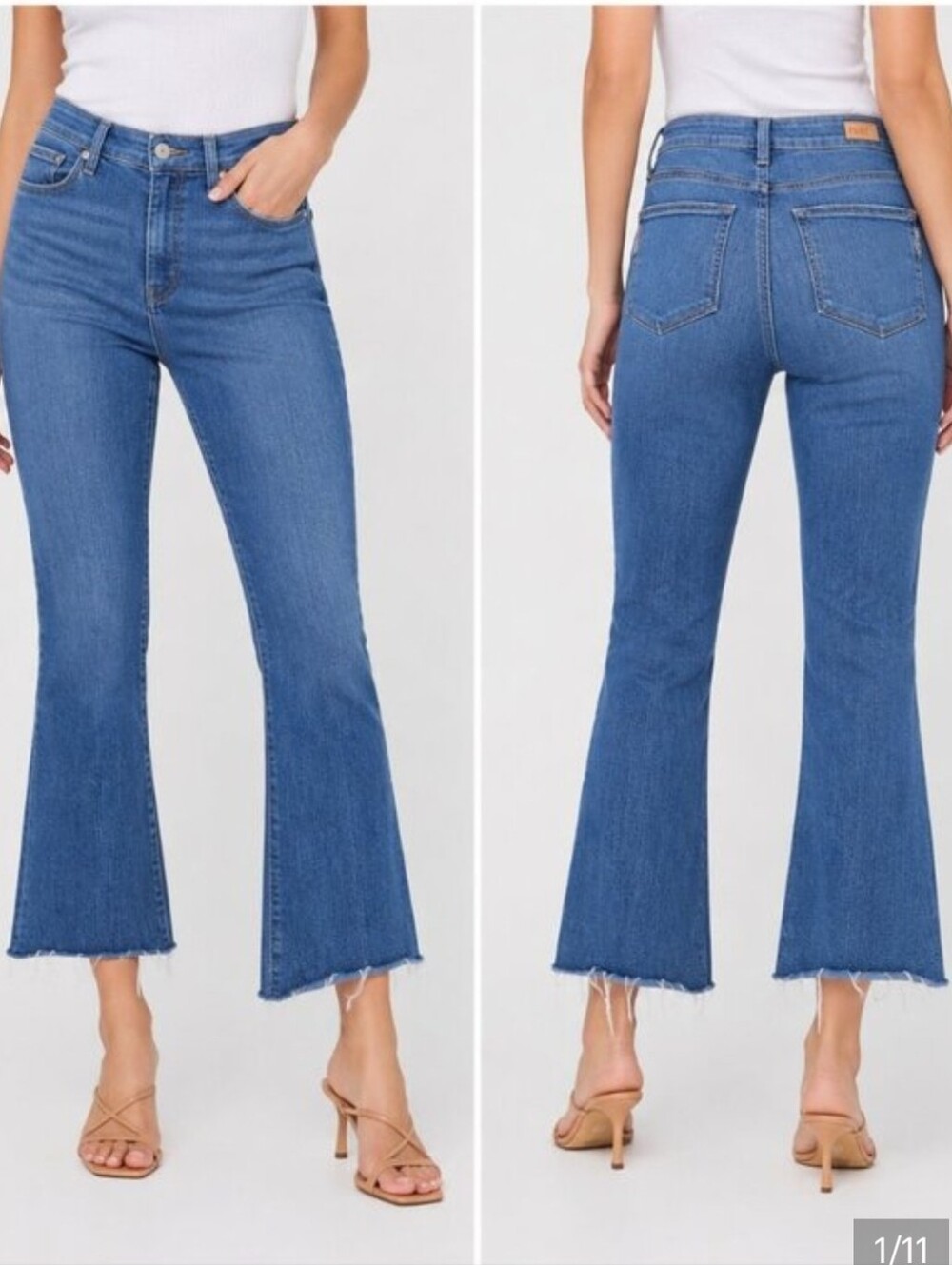 GREY Paige Denim Rory Cropped Flare 28